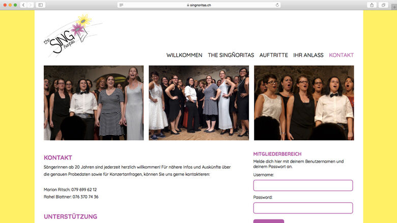 neue Webseite singnoritas.ch